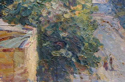 Textured impressionistic tree painting by Migulko Viktor Vasilievich