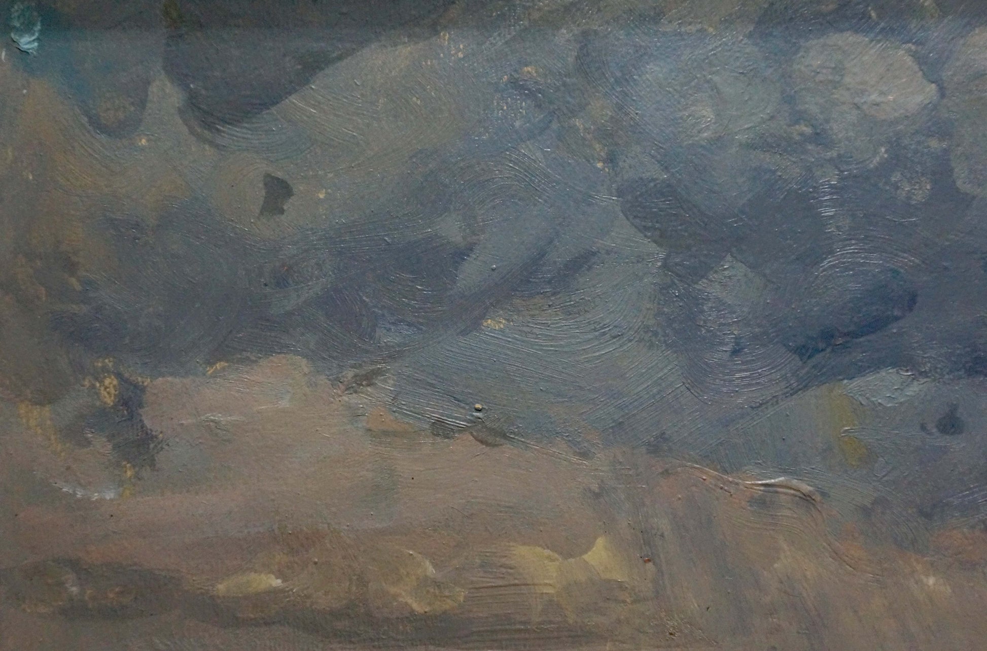 Textured impressionistic oil painting Rain by Kolosovsky Georgy Sergeevich