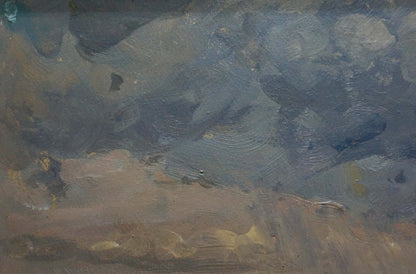 Textured impressionistic oil painting Rain by Kolosovsky Georgy Sergeevich
