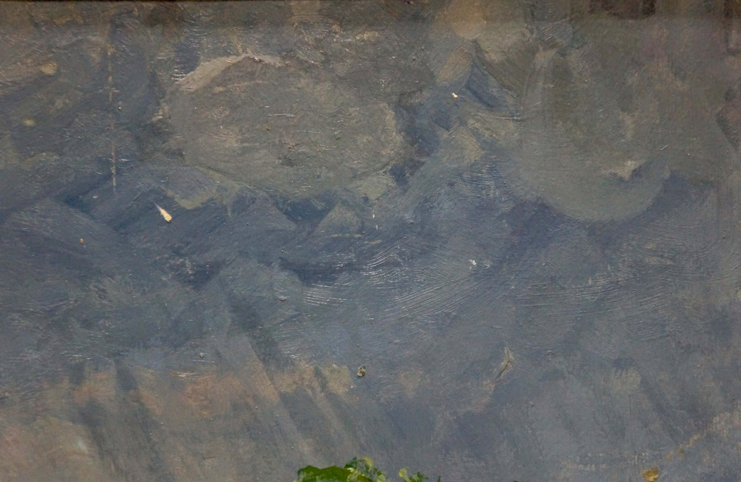 Textured dark grayish-blue oil painting by Rain Kolosovsky Georgy Sergeevich