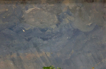 Textured dark grayish-blue oil painting by Rain Kolosovsky Georgy Sergeevich
