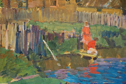 Vibrant impressionistic oil painting Evening by Baumeister Oleg Viktorovich