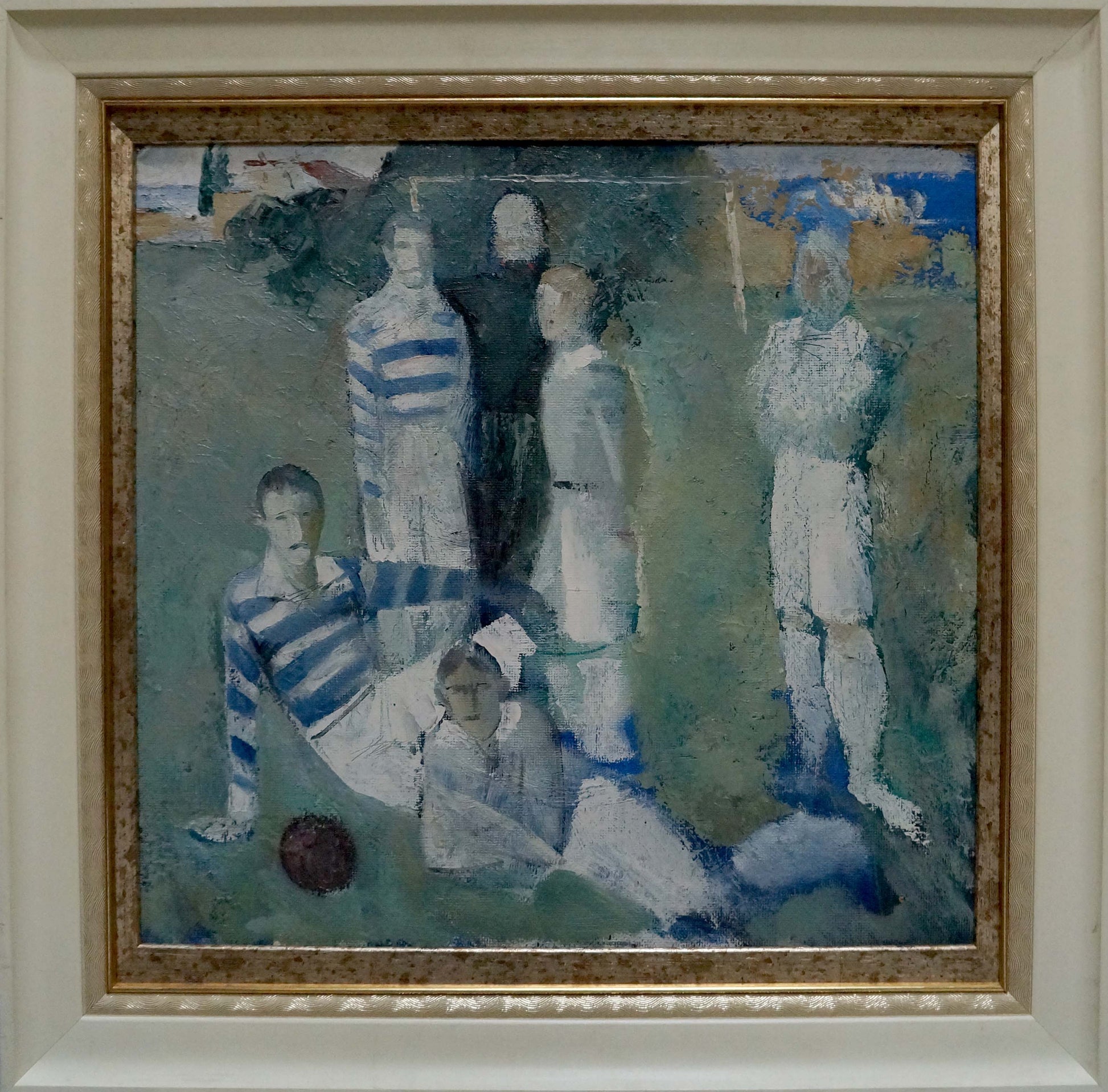 Oil painting portrait of football team by Afanasiev Vladimir Nikolaevich