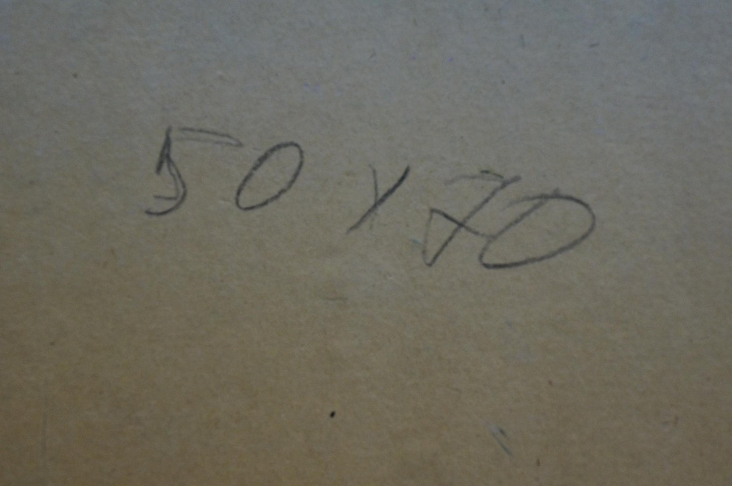 Back of Fomin Anatoly Nikiforovich oil painting: 50 x 40 in pencil on beige