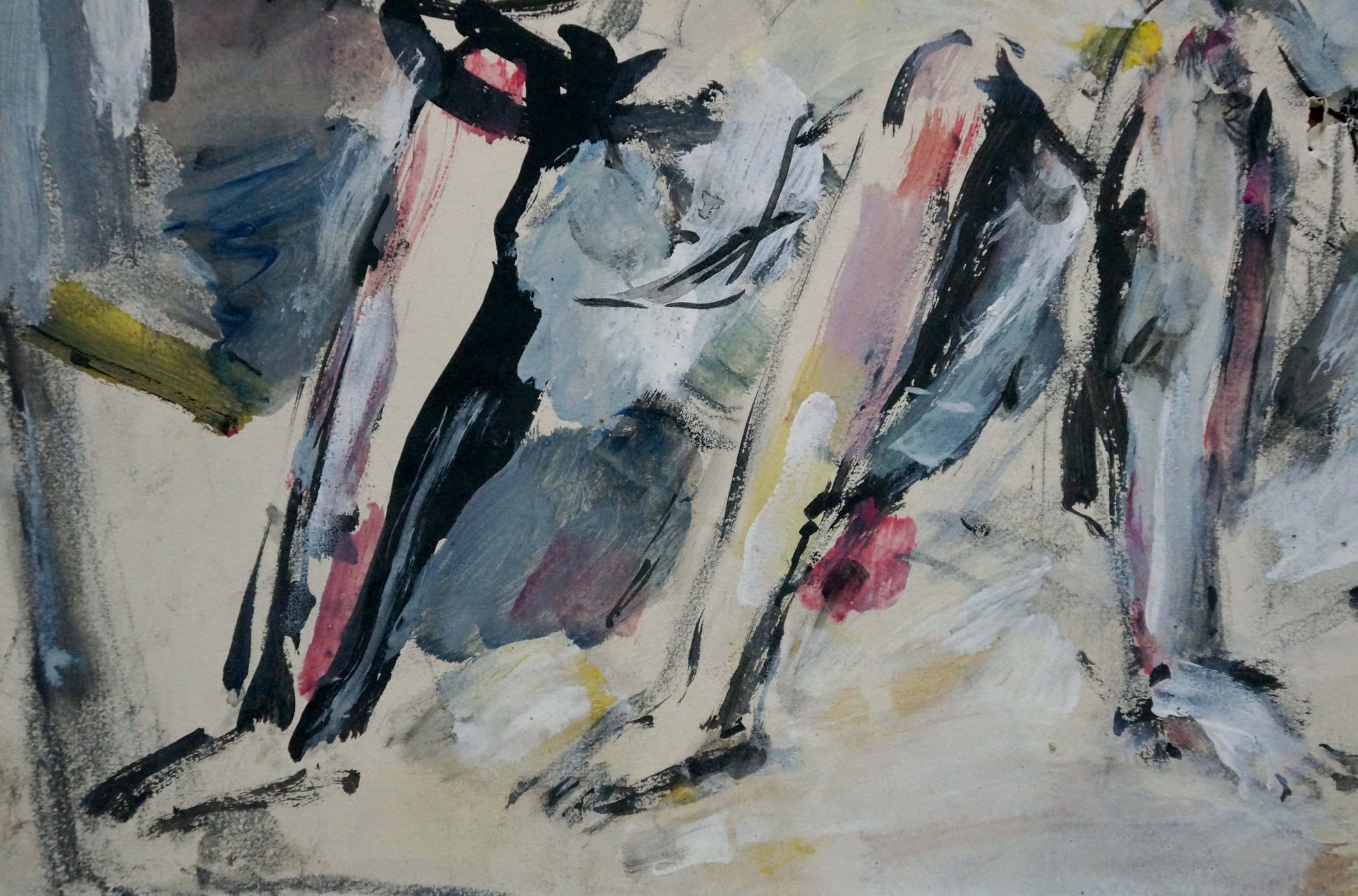 Abstract expressionist painting of two women by Marinyuk Victor Vasilievich
