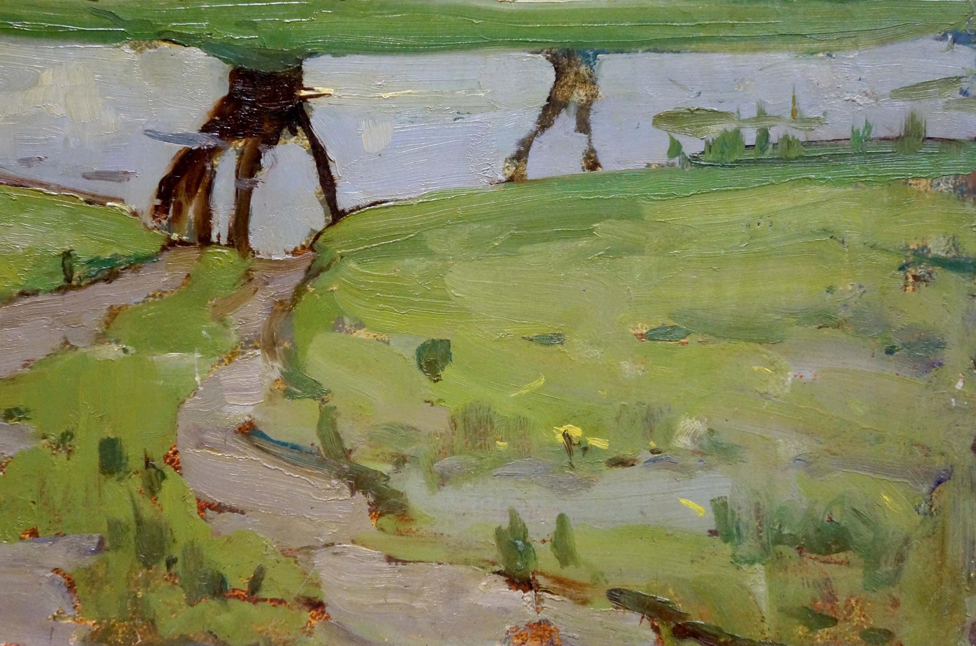 Oil painting Spring on the Dnieper by Petrov Georgy Petrovich