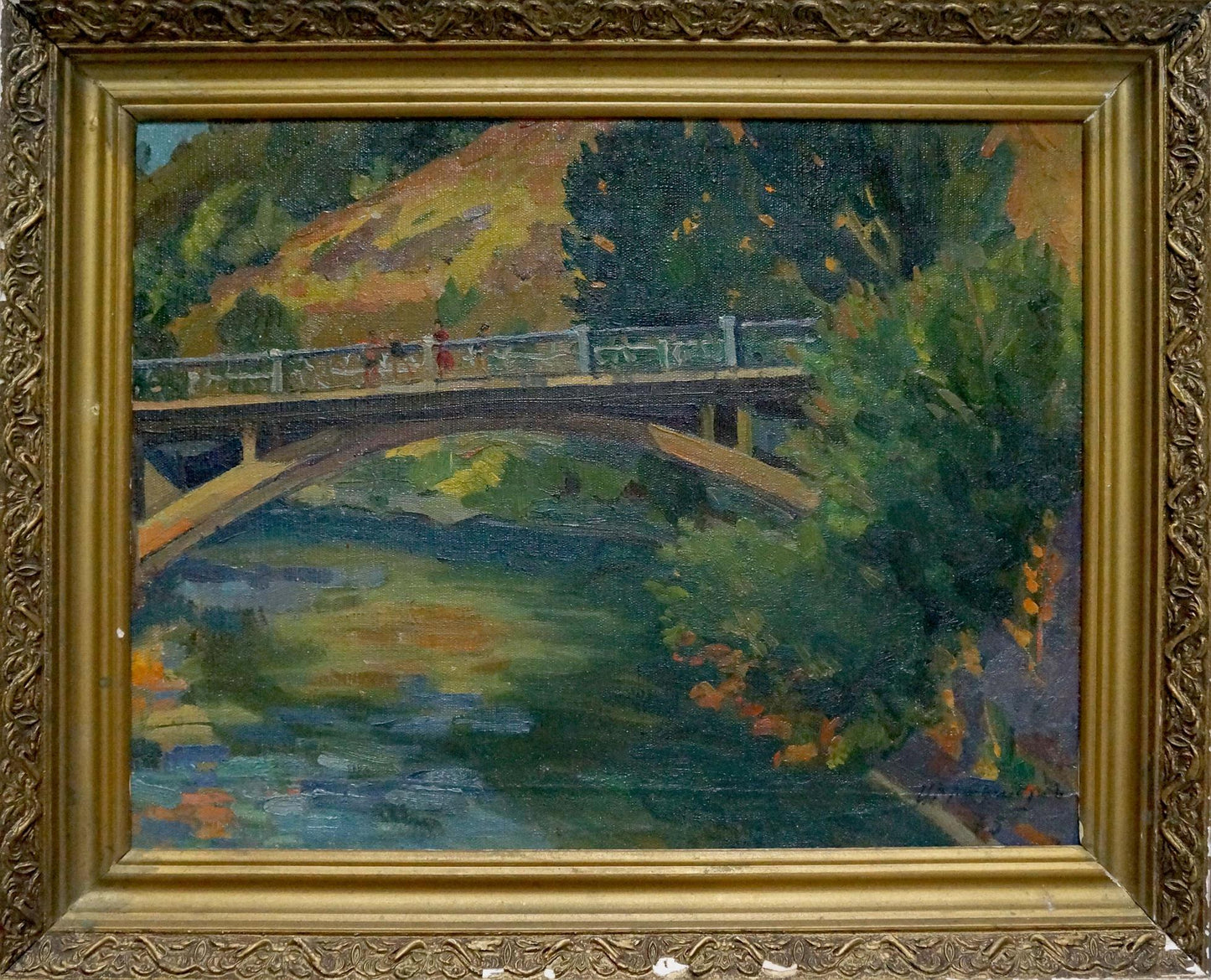 Oil painting of bridge by Sorokoletov Gavriil Vladimirovich