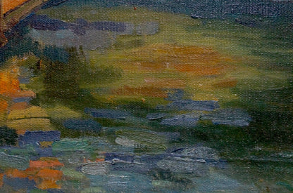 Oil painting of bridge by Sorokoletov Gavriil Vladimirovich