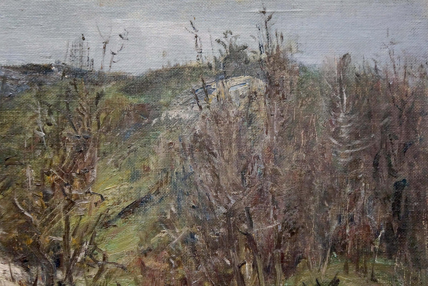 Oil painting Its a nasty day by Leshchenko Valentin Alekseevich