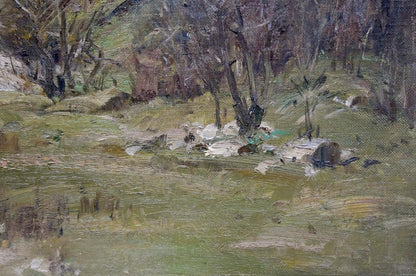 Oil painting Its a nasty day by Leshchenko Valentin Alekseevich