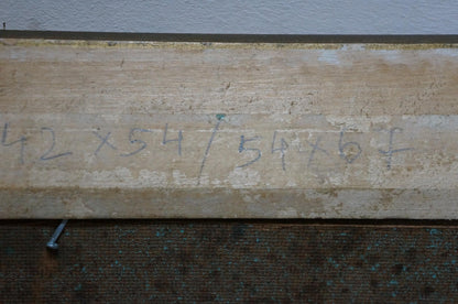 Back of oil painting by Sorokoletov Gavriil Vladimirovich: weathered beige plank