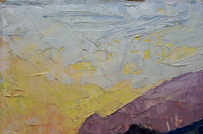 Oil painting Sea landscape by Sigalevich L.E. in grays, yellows, purples