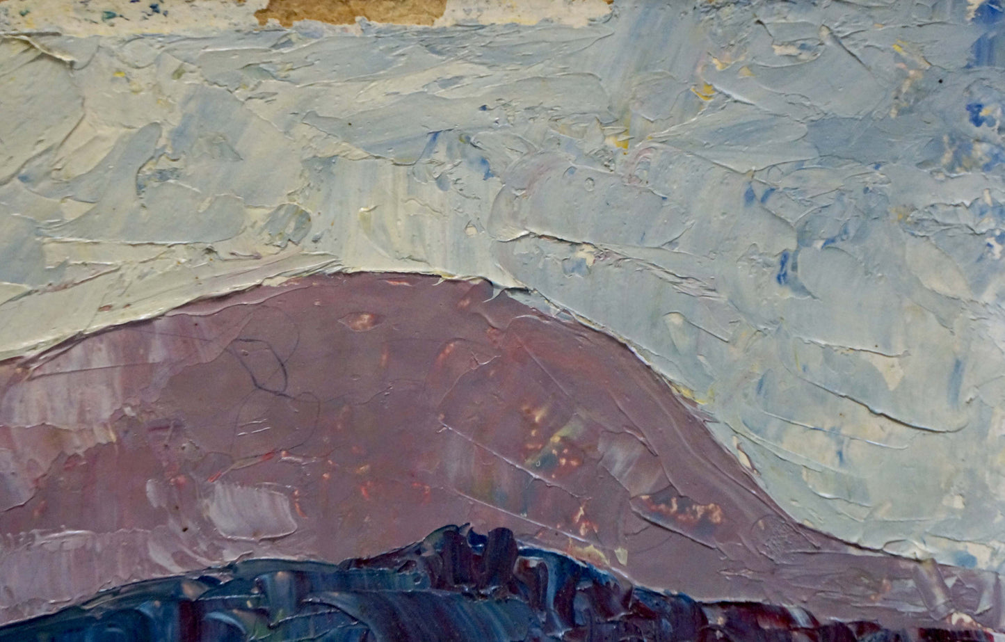 Oil painting Sea landscape by Sigalevich L.E. with textured blues and purples