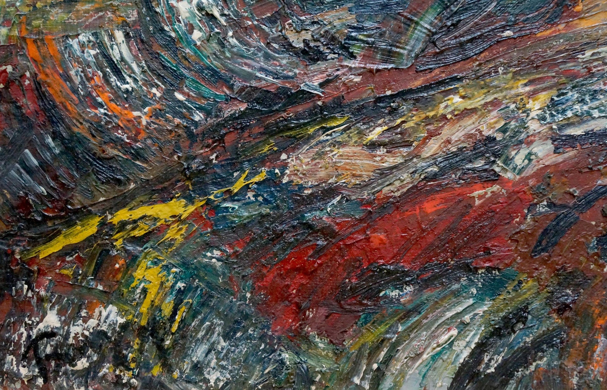 Vibrant abstract oil painting Space Bauer by Vladimir Alexandrovich