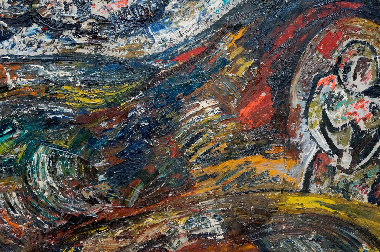Abstract expressionist oil painting Space Bauer by Vladimir Alexandrovich