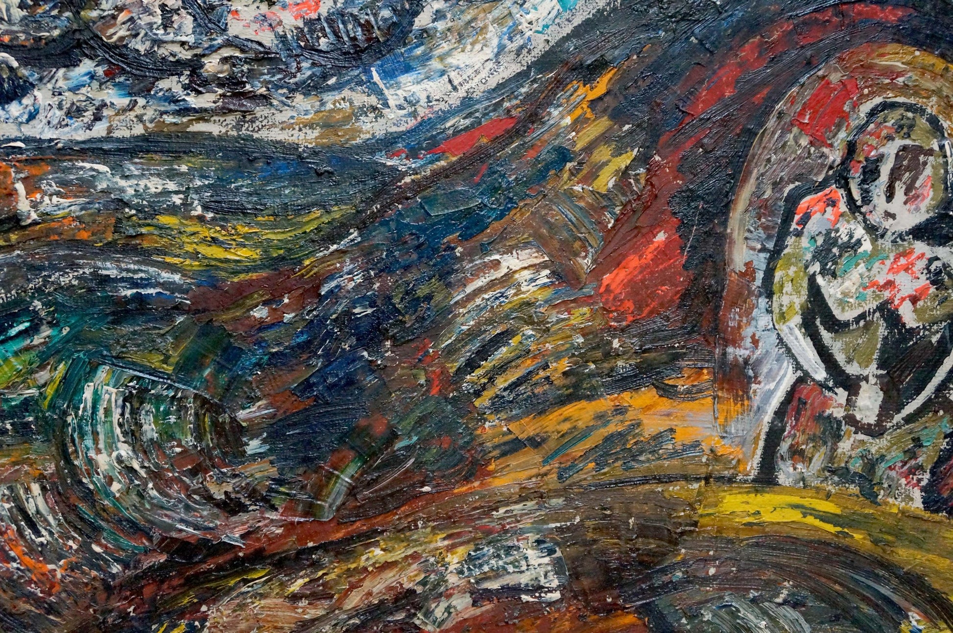 Abstract expressionist oil painting Space Bauer by Vladimir Alexandrovich