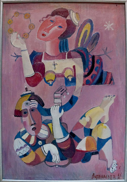 Abstract oil painting Music by Afanasyev Vladimir Nikolaevich, vibrant figures