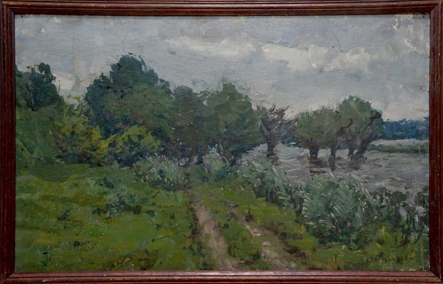 Rustic oil painting Road to the forest by Kolosovsky Georgy Sergeevich