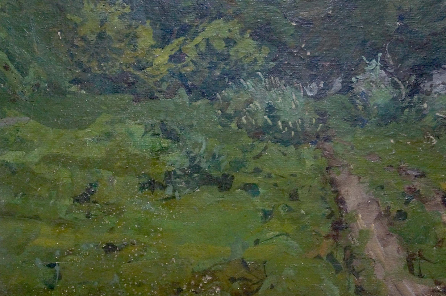 Textured impressionistic oil painting Road to the Forest by Kolosovsky Georgy Sergeevich