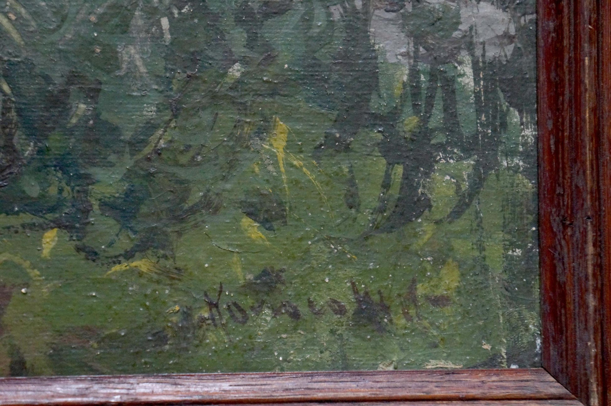 Oil painting Road to the Forest by Kolosovsky Georgy Sergeevich in dark frame