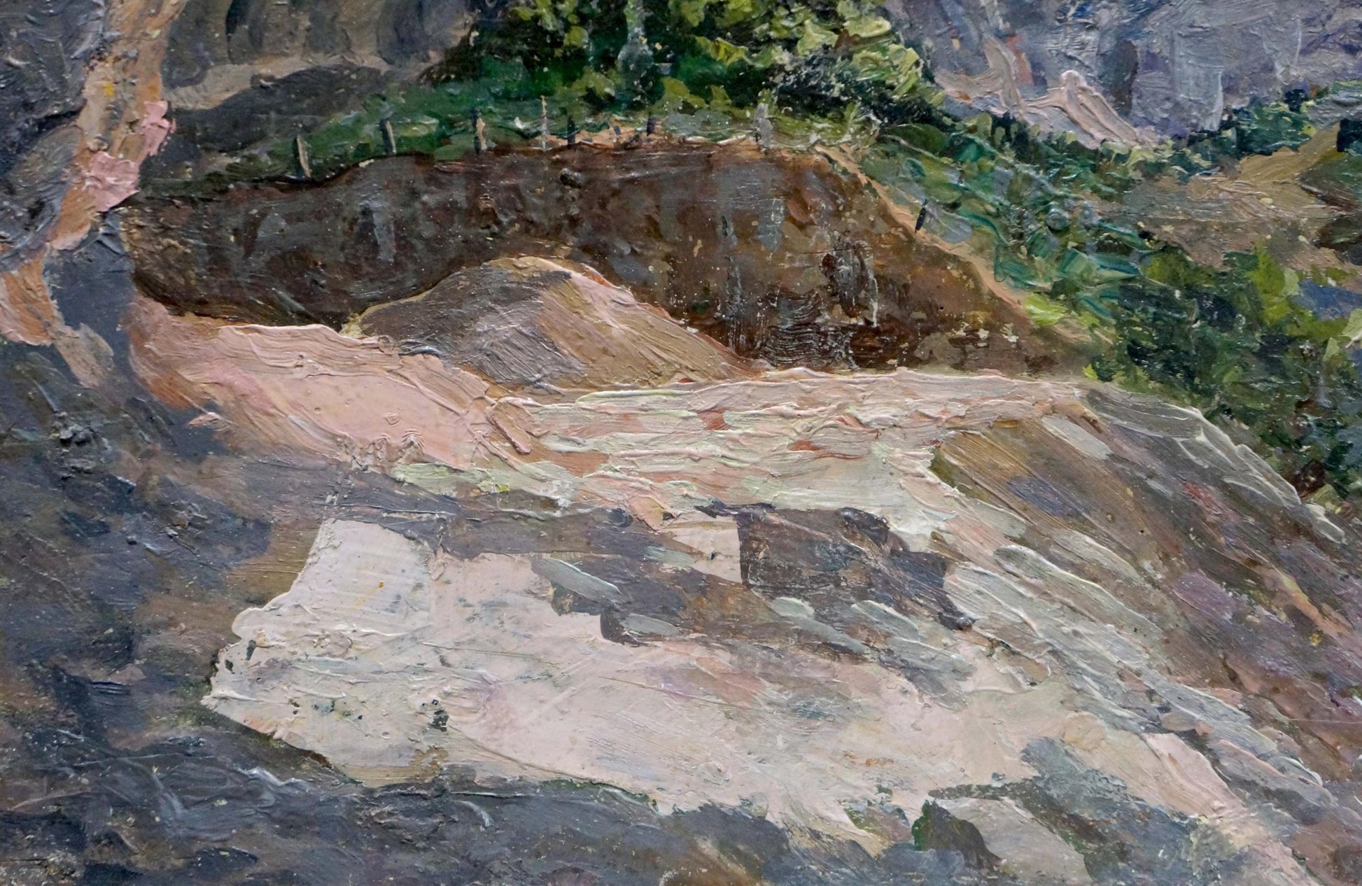 Oil painting of mountain canyon by Elena Varnavovna Nagaevskaya