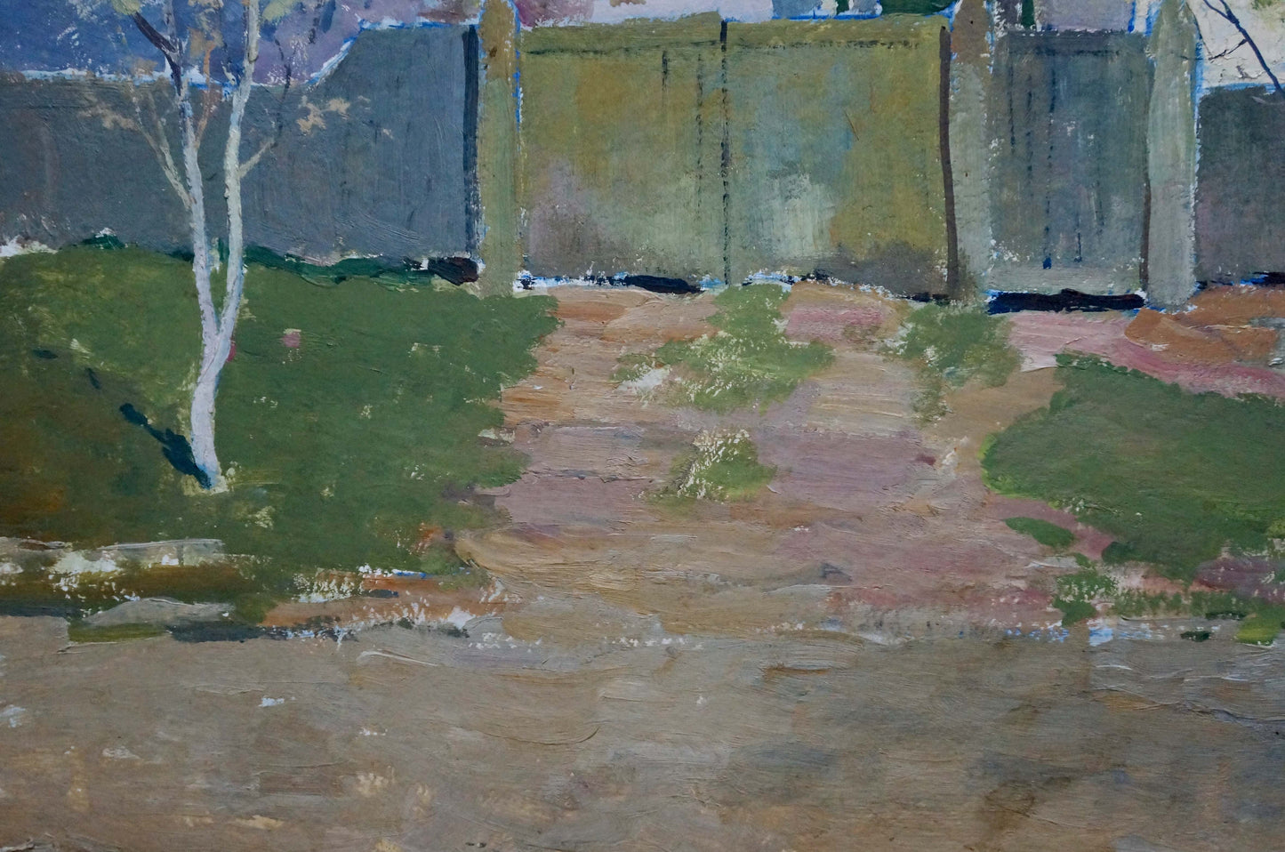 Oil painting Spring morning by Kordonskiy Martin-Vigdor Leybovich, textured garden path