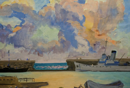 Painting Ships off the Coast by Shavykin Dmitriy Nikolayevich