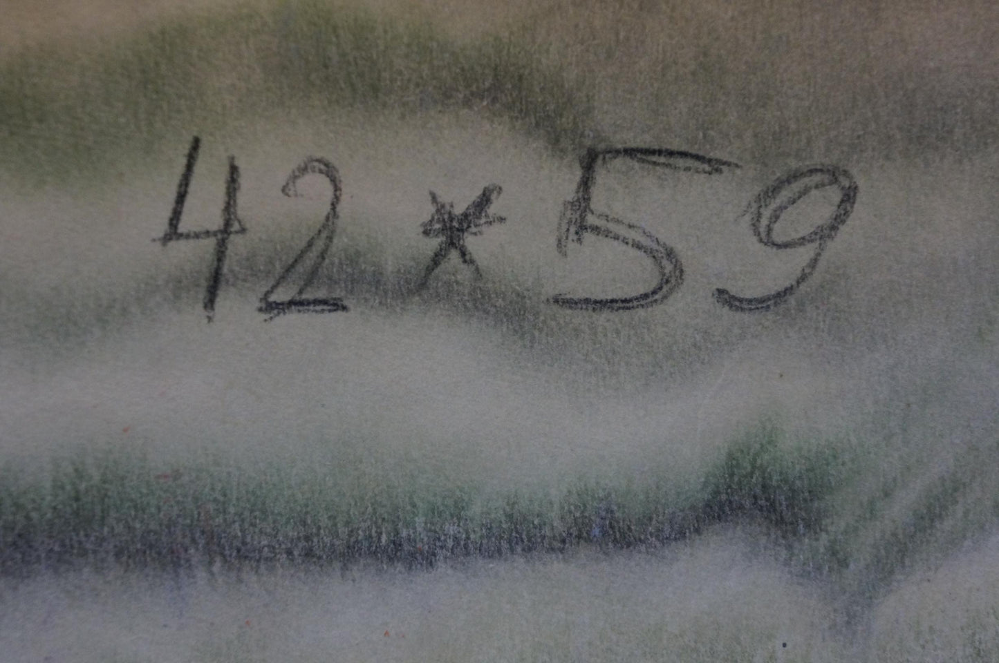 Hand-drawn 42 x 59 sketch on smudged background for Shariy Anatoly Ivanovich urban painting