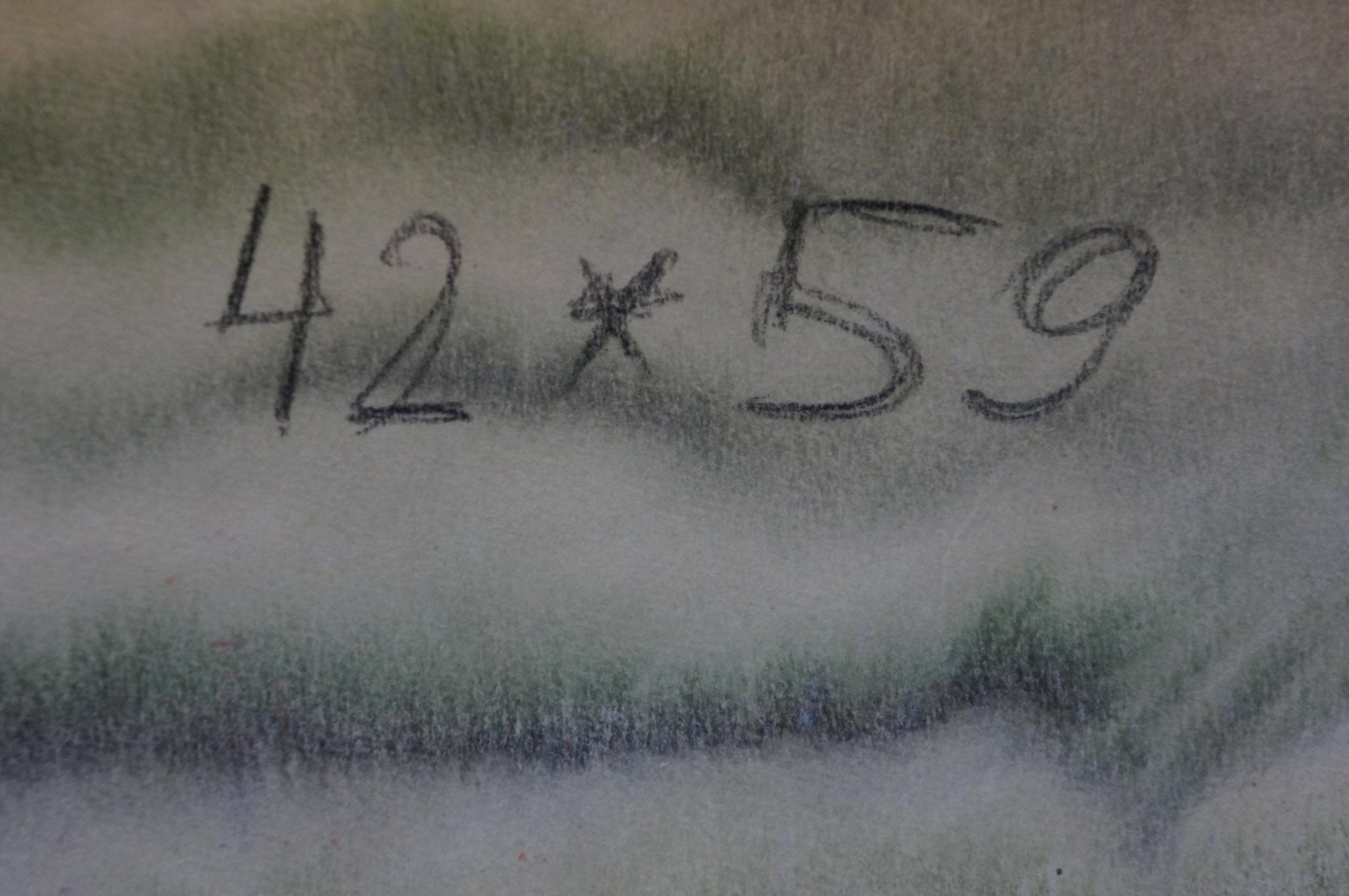 Hand-drawn 42 x 59 sketch on smudged background for Shariy Anatoly Ivanovich urban painting