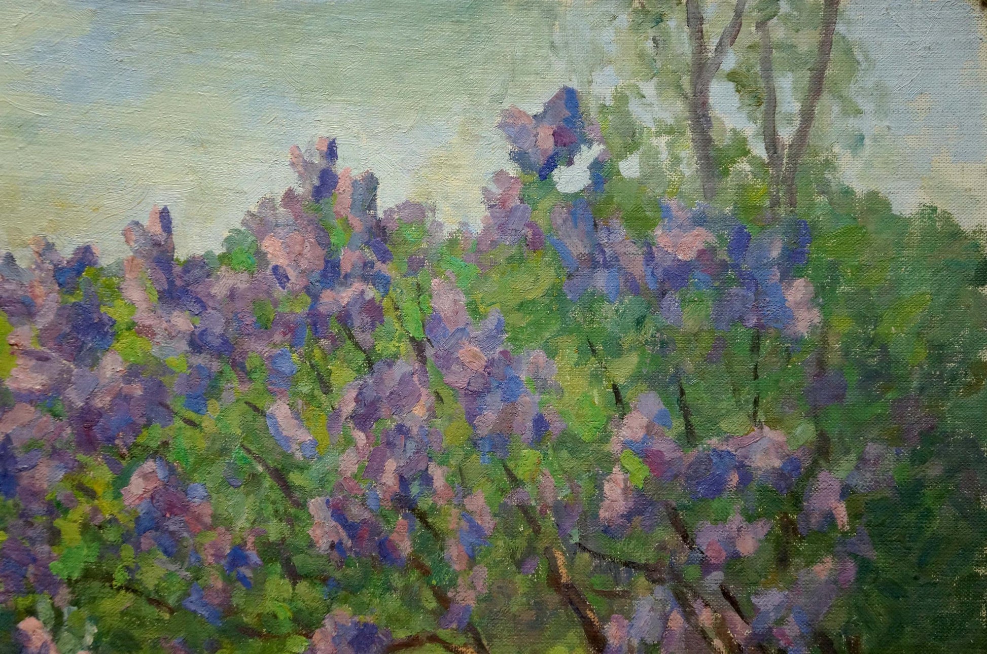 Oil painting of lilac blooms by Fedorov Nikolay Alekseevich