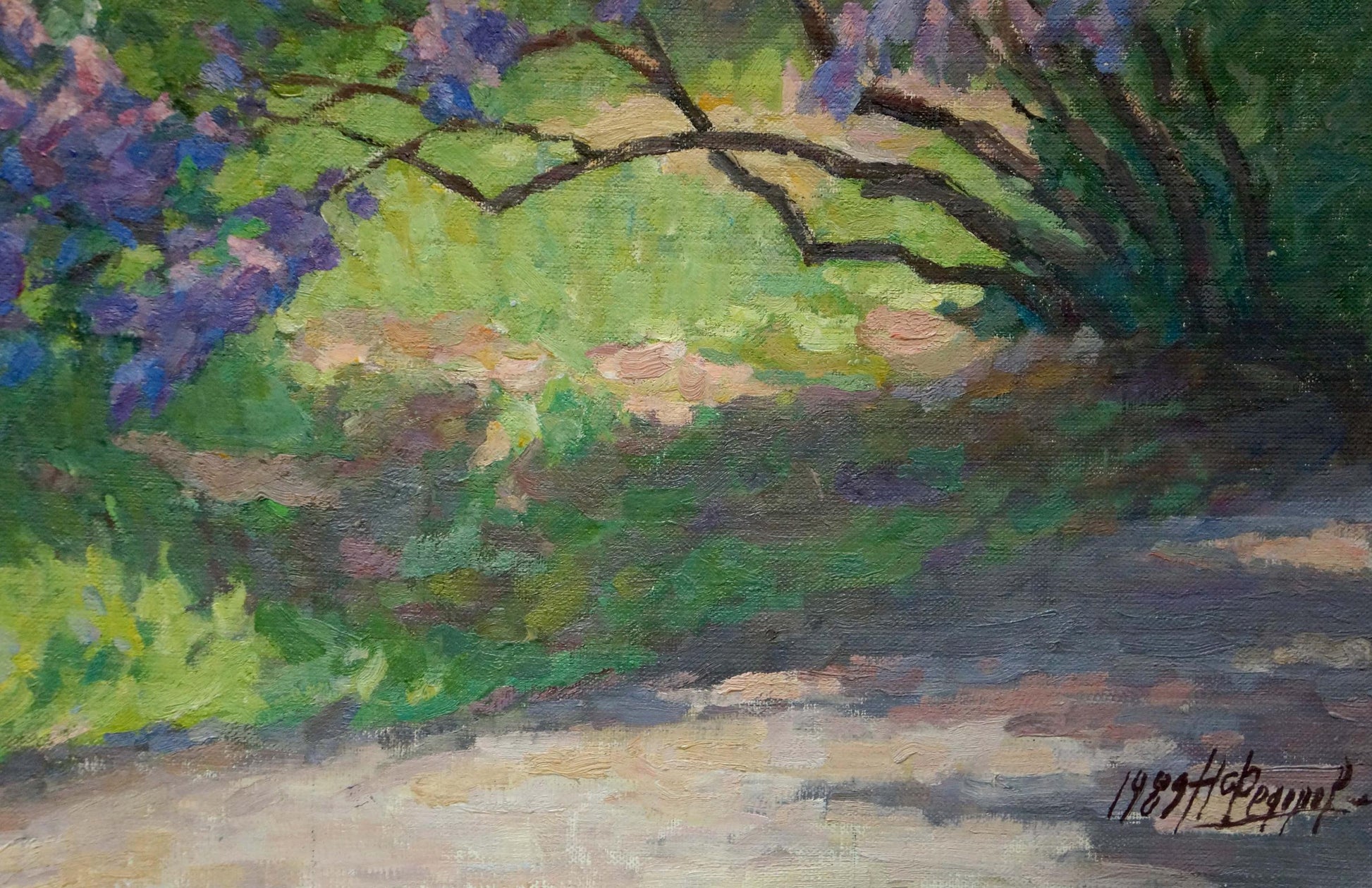 Oil painting of lilac blooms by Fedorov Nikolay Alekseevich, 1987