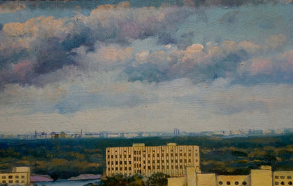 Oil painting of fishing port by Filatov Vladimir Nikolaevich