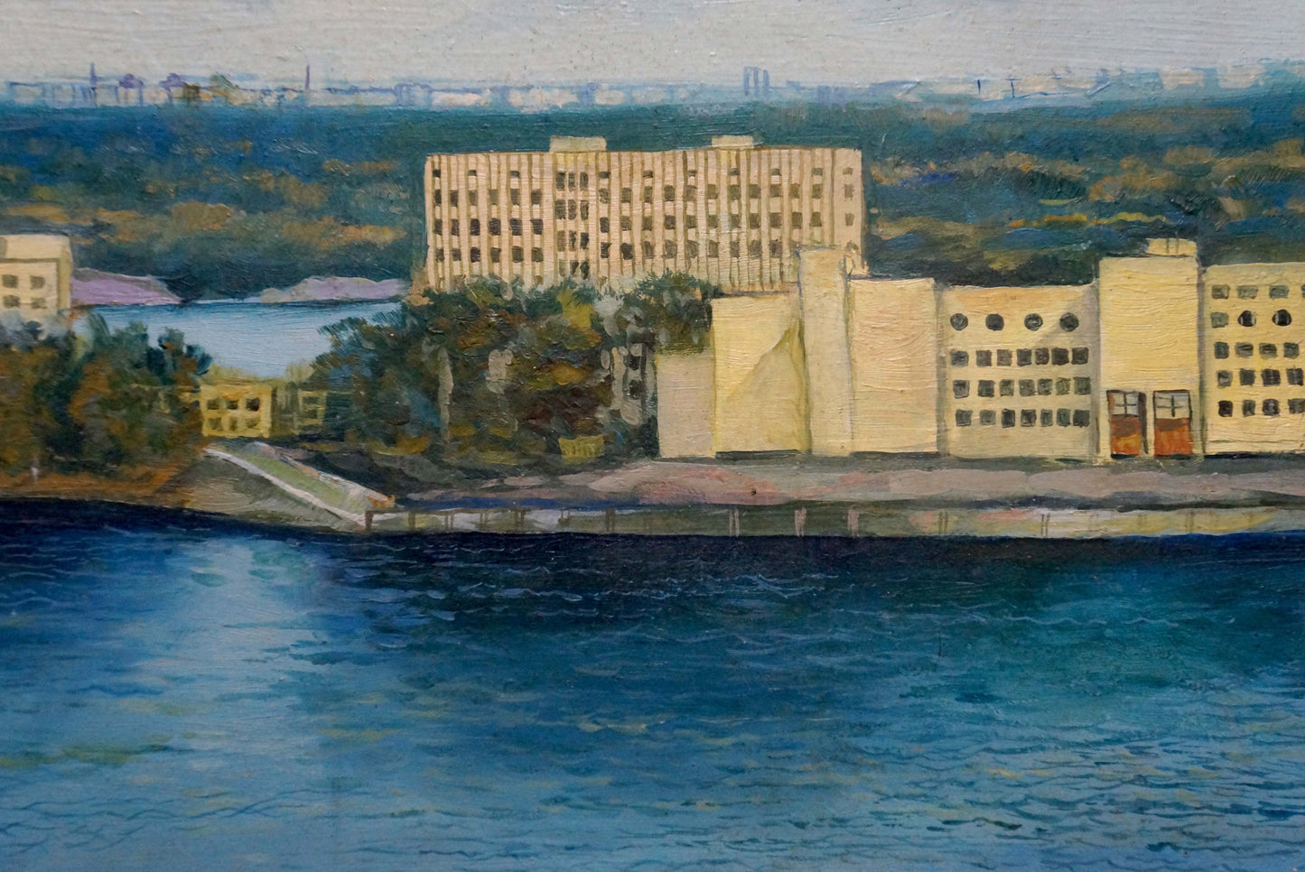 Oil painting of fishing port by Filatov Vladimir Nikolaevich