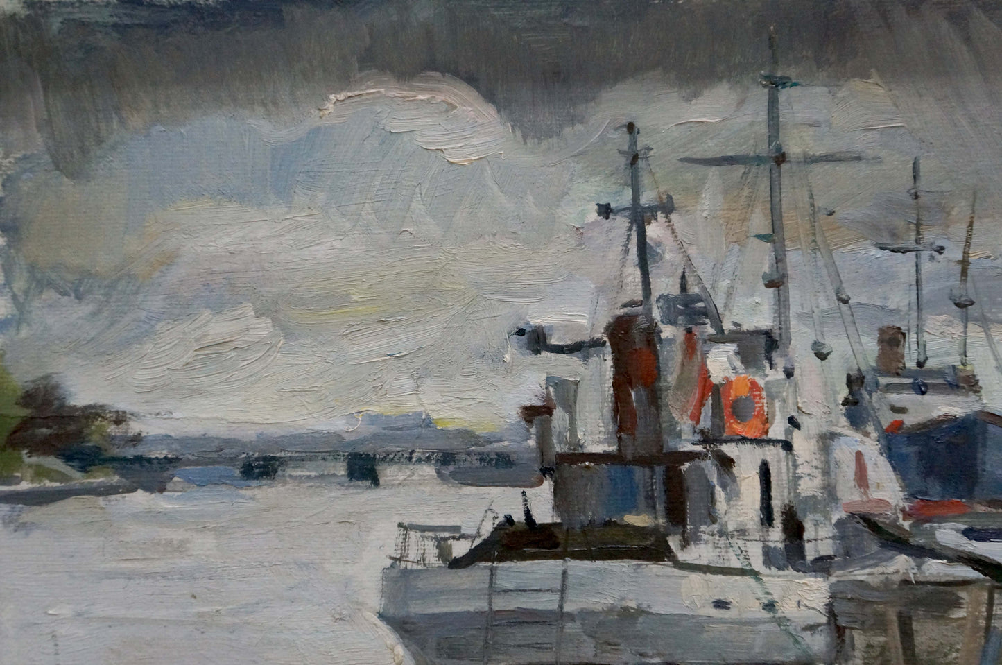 Oil painting In Port