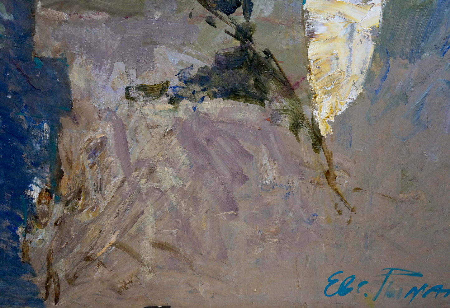 Abstract oil painting Old courtyard by Ryman Evgeny Nikolaevich
