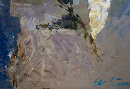 Abstract oil painting Old courtyard by Ryman Evgeny Nikolaevich