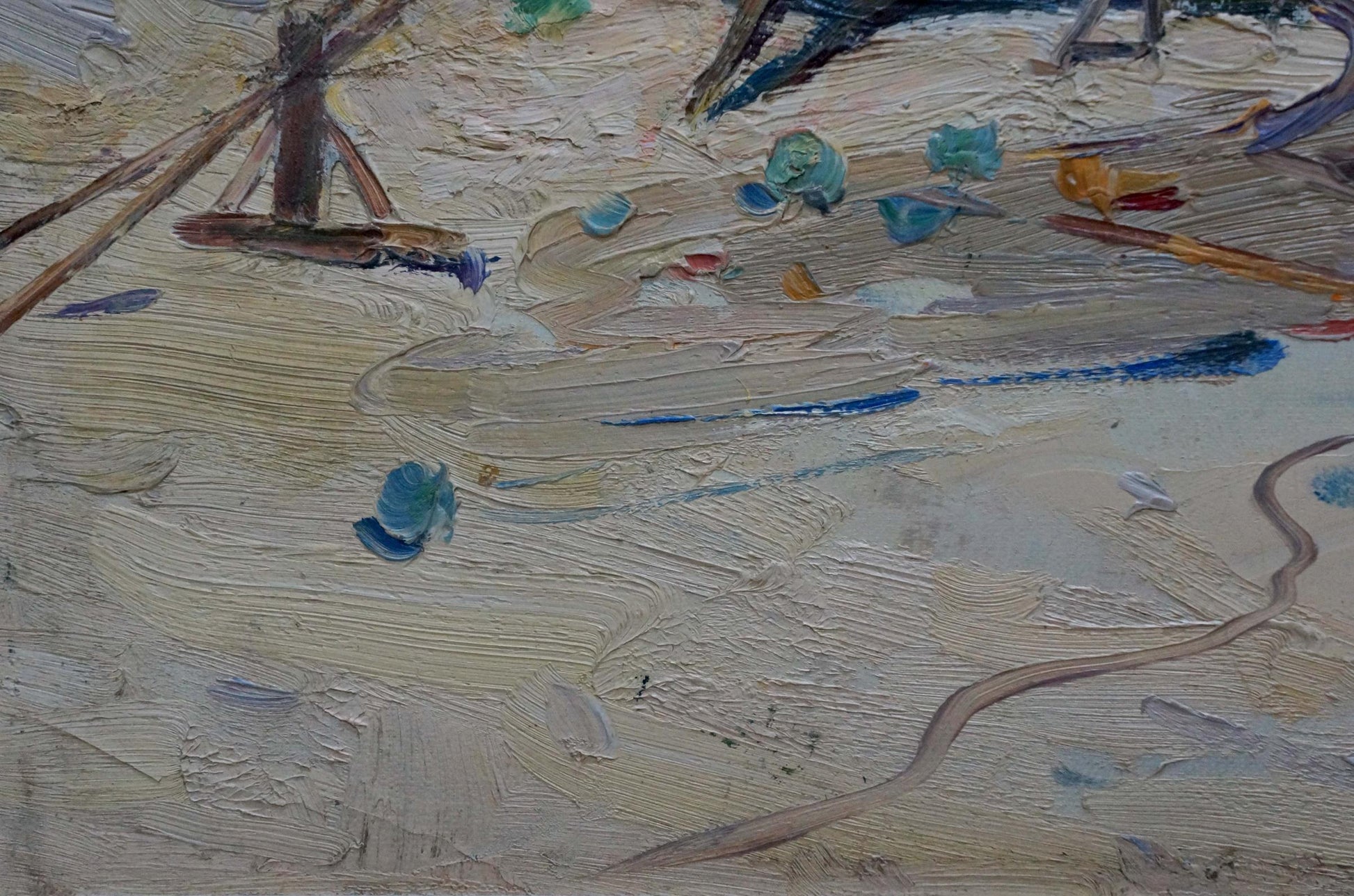 Oil painting Broken Trough by Yarovoy Stepan Kalinovich, impasto earthy tones