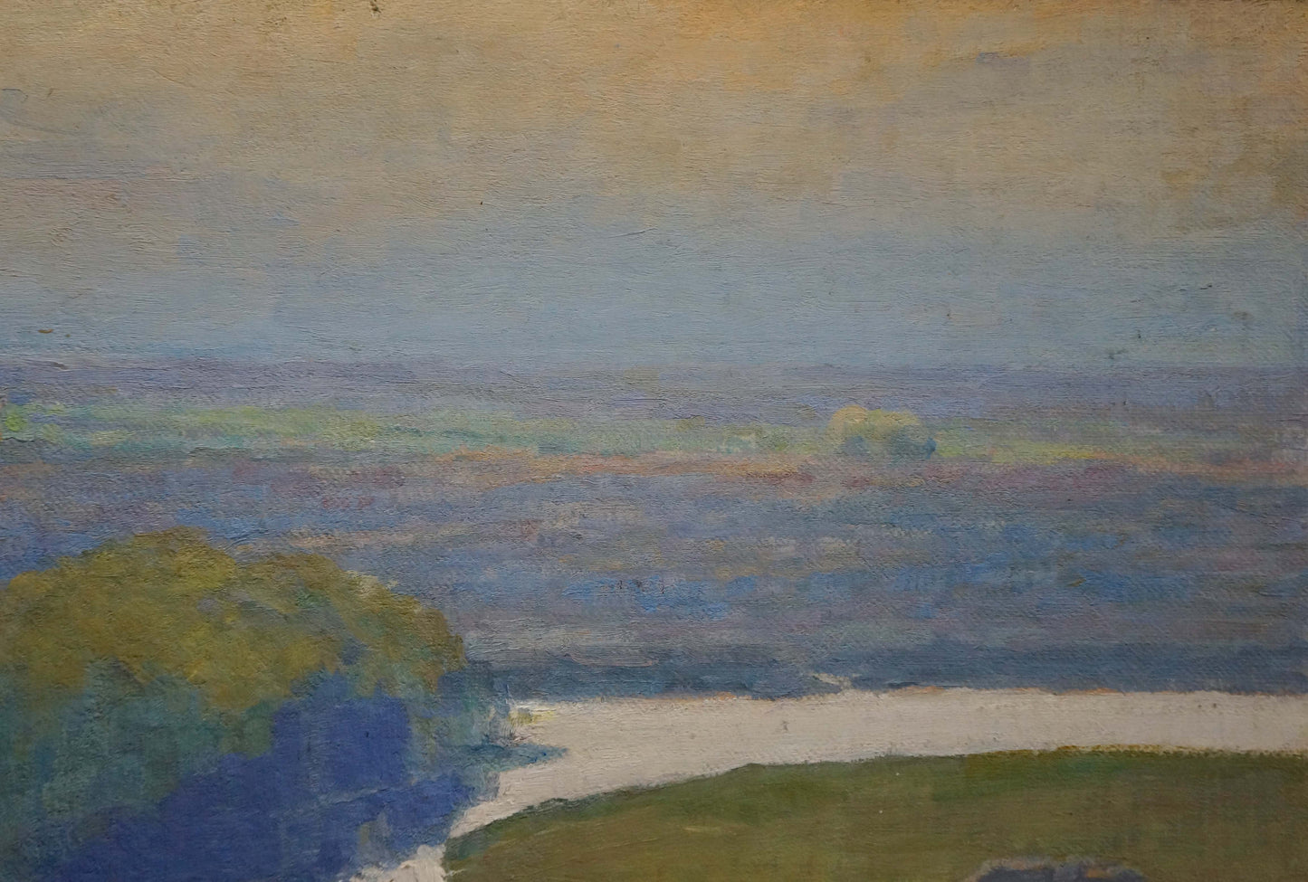 Serene coastal oil painting The river flows by Fedorov Nikolay Alekseevich