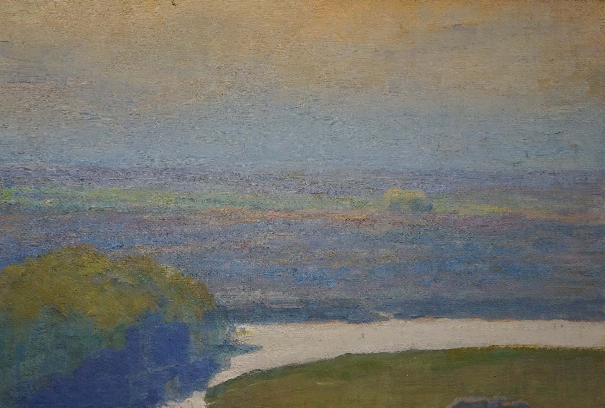 Serene coastal oil painting The river flows by Fedorov Nikolay Alekseevich