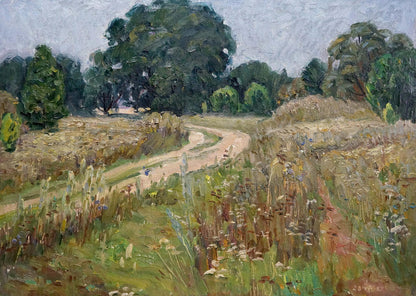 Oil painting Road to the forest by Gantman Moisey Faibovich