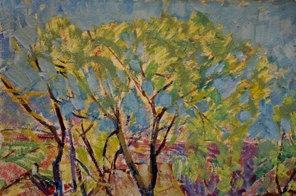 Vibrant impressionist oil painting Village Kisel by Ivan Gordeevich