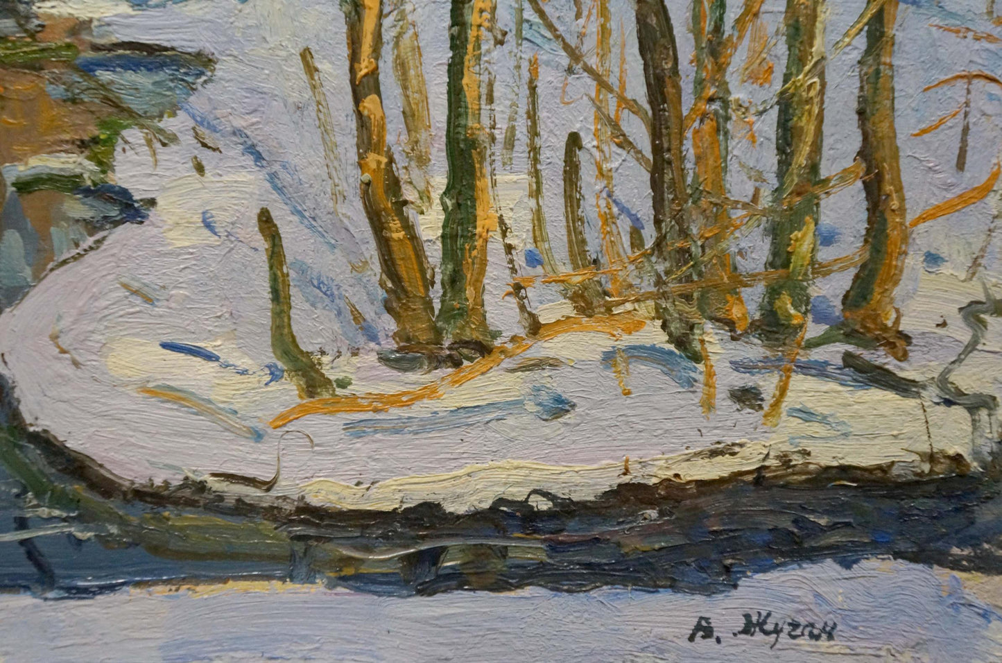 Oil painting Winter landscape by Zhugan Vladimir Alexandrovich