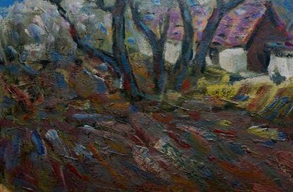 Oil painting Evening by Bakaev Sergey Ivanovich, rustic landscape
