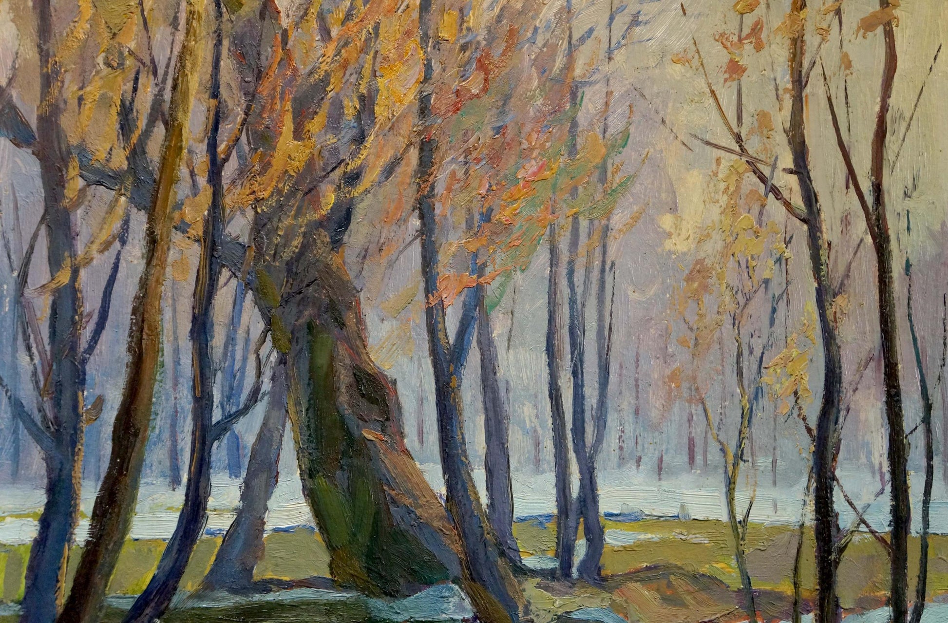 Autumn forest oil painting by Zhabinsky Leonid Andreevich