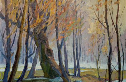 Autumn forest oil painting by Zhabinsky Leonid Andreevich