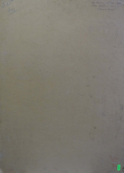Back of Zhabinsky Leonid Andreevich oil painting on textured paper with sticker