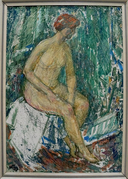 Oil painting portrait of figure redhead girl by Golovanov Vladimir Fedorovic