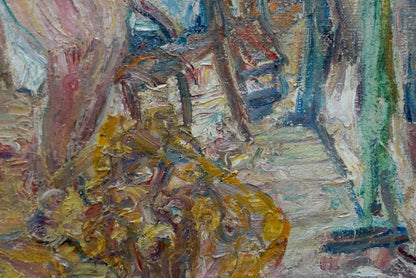 Oil painting portrait of female figure by Lebedeva Valentina Nikolaevna