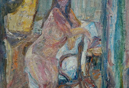 Oil painting portrait of female figure by Lebedeva Valentina Nikolaevna