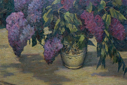 Oil painting of lilac bouquet by Mozok Valery Leontyevich
